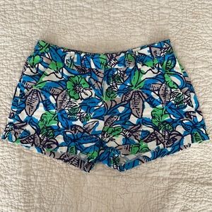Zara Blue/Green Floral Shorts
